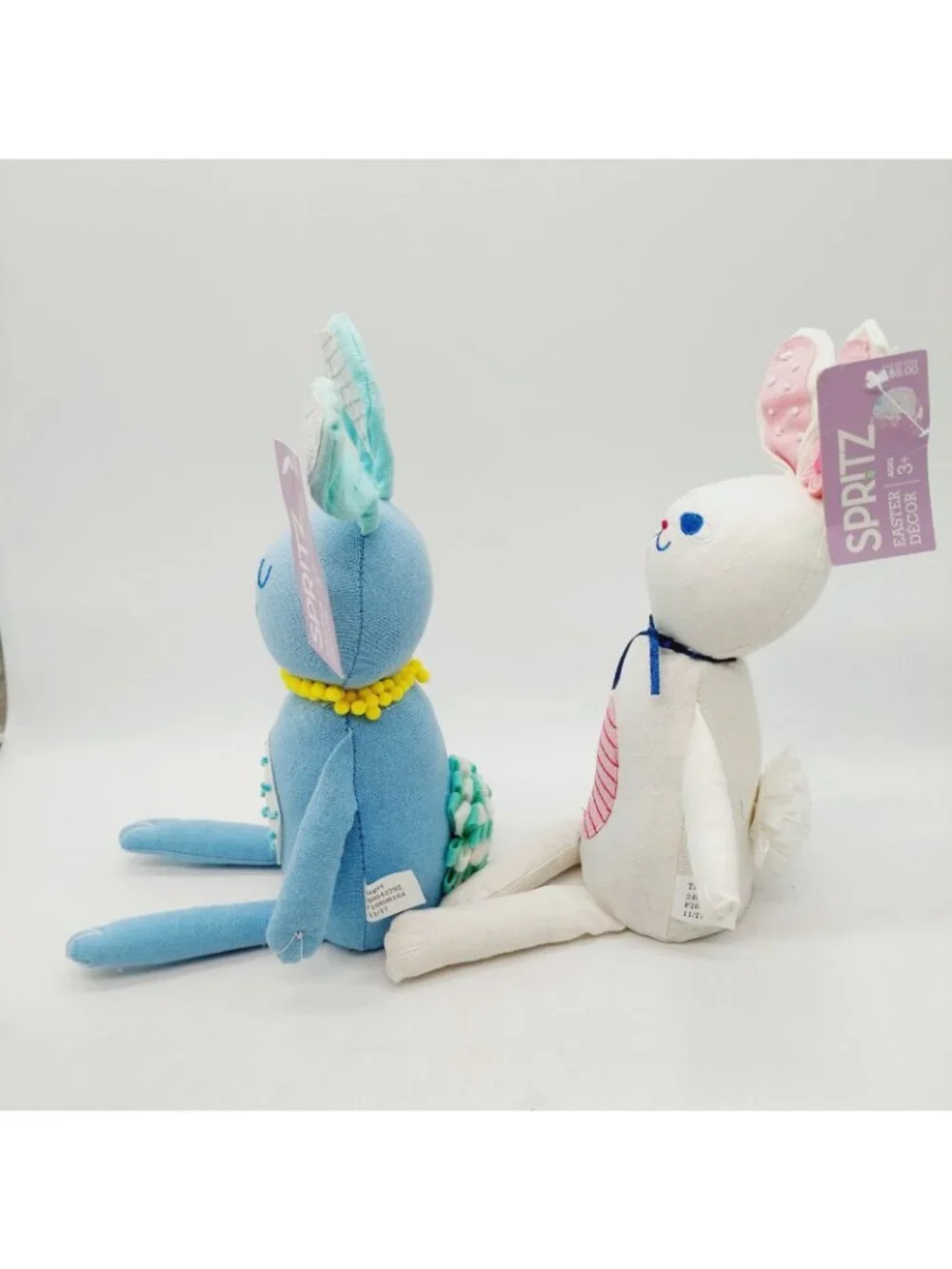 Target Spritz Easter Bunny Rabbits Shelf Sitters Stuffed Animal Plush Set Of 2